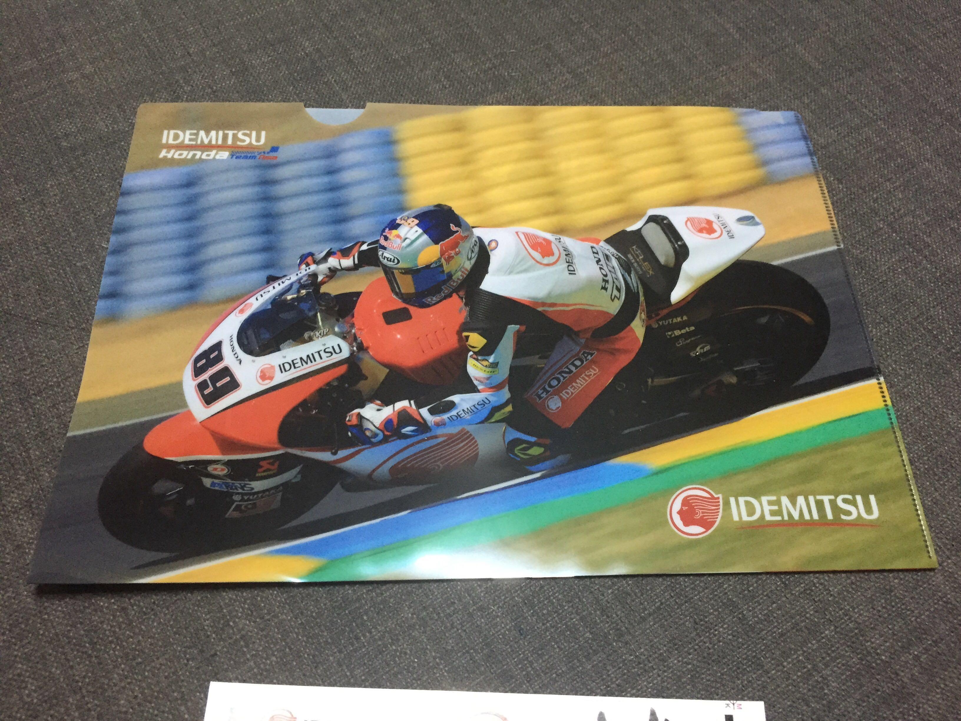 Motogp Idemitsu plastic folder & sticker, Hobbies & Toys, Stationery ...