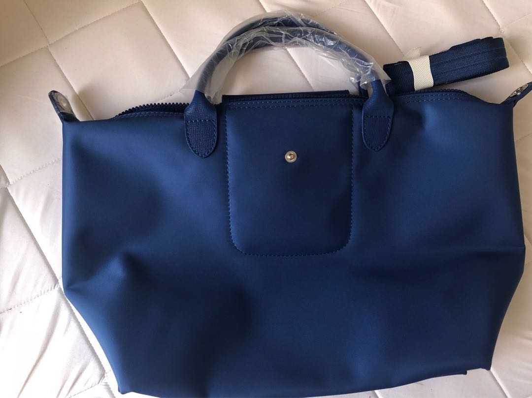 light blue longchamp bag