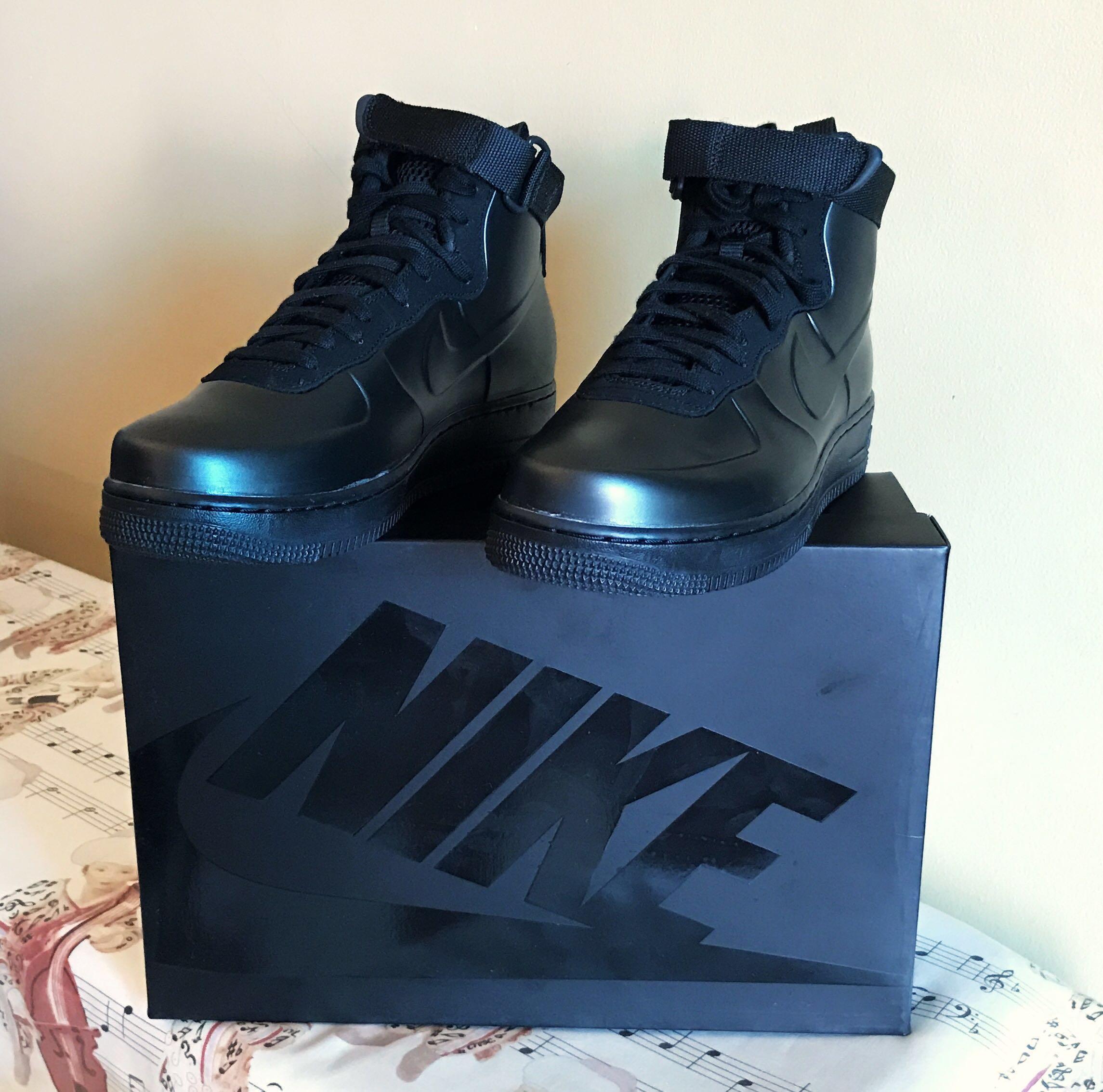 air force 1 foamposite triple black