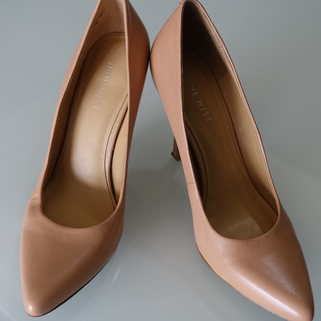 nine west nude shoes