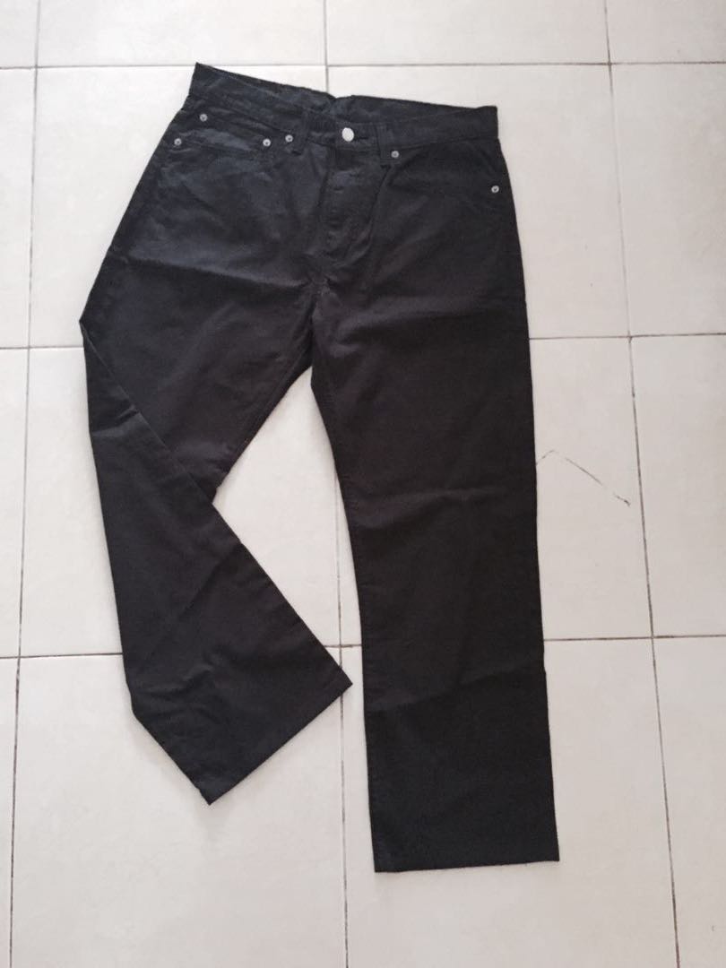 Original Levi's 751 Dark Grey (celana kain), Fesyen Pria, Pakaian , Bawahan  di Carousell