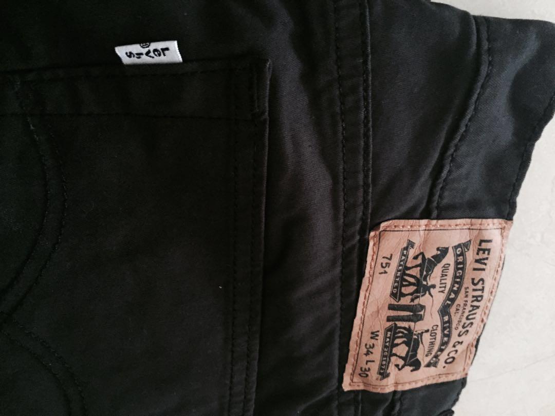 Original Levi's 751 Dark Grey (celana kain), Fesyen Pria, Pakaian , Bawahan  di Carousell