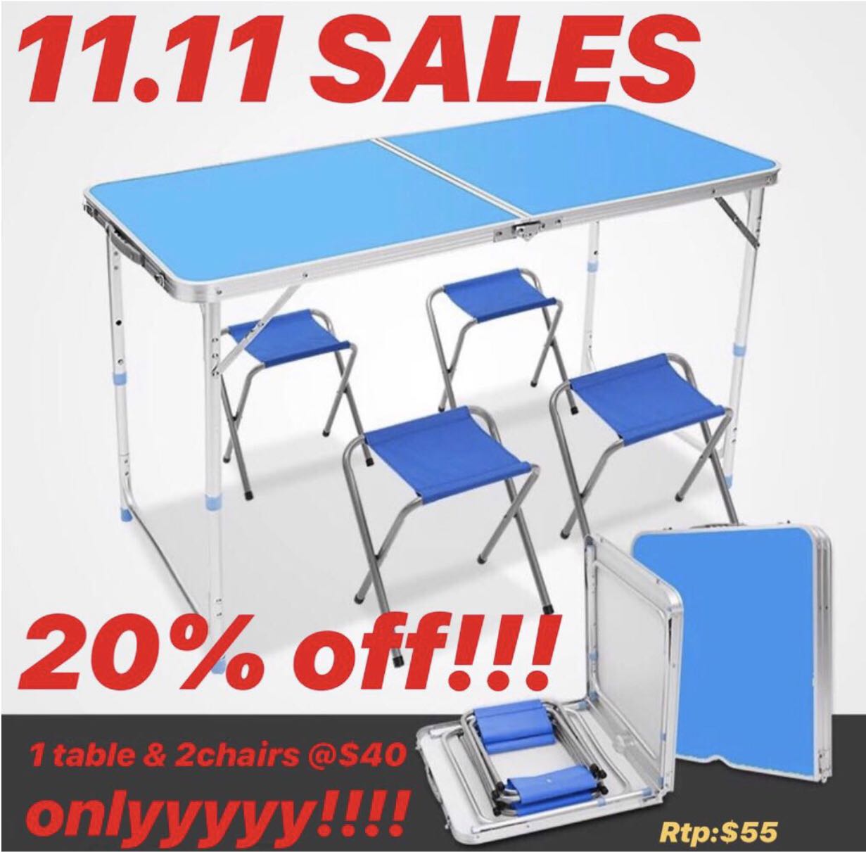 Price Reduced Foldable Portable Table Chair