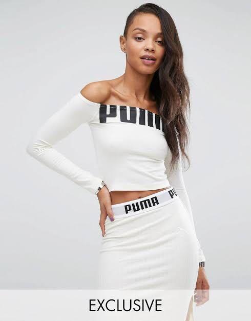 Puma off the shoulder top clearance
