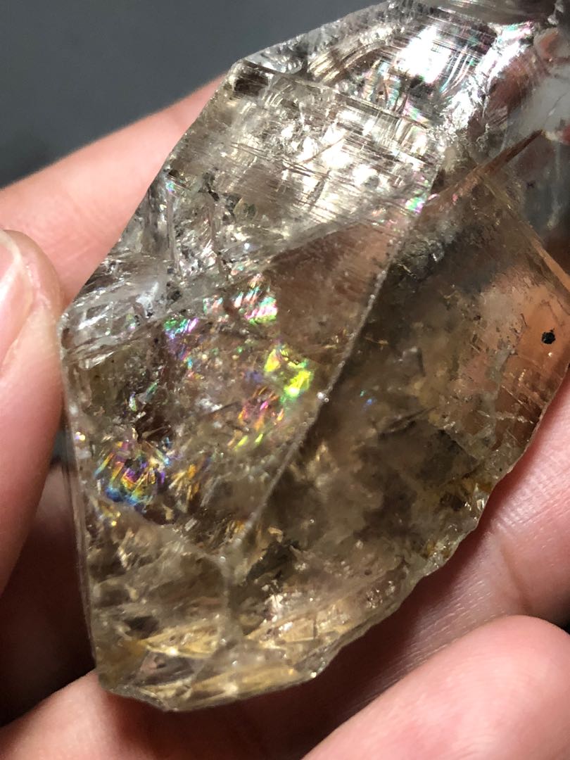 Rainbow herkimer diamond rough Women s Fashion Jewelry