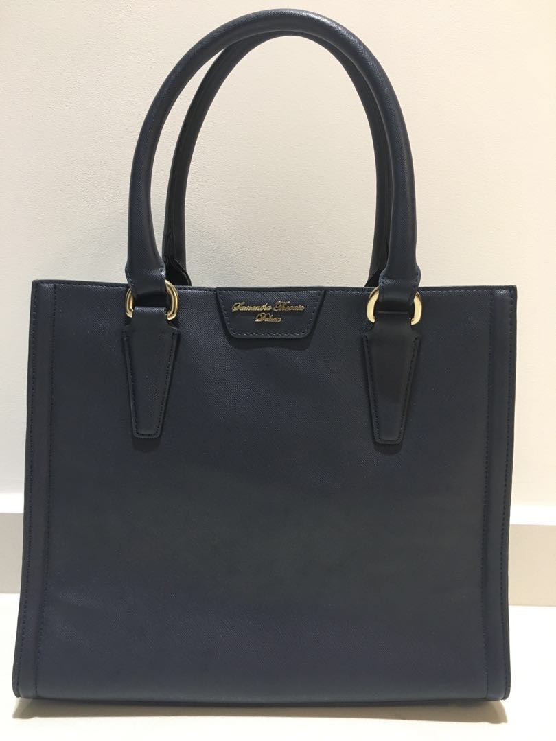 Samantha Thavasa Deluxe navy blue handbag, Women's Fashion, Bags ...