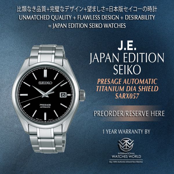 SEIKO JAPAN EDITION PRESAGE TITANIUM AUTOMATIC BLACK SARX057 BABY GS,  Mobile Phones & Gadgets, Wearables & Smart Watches on Carousell
