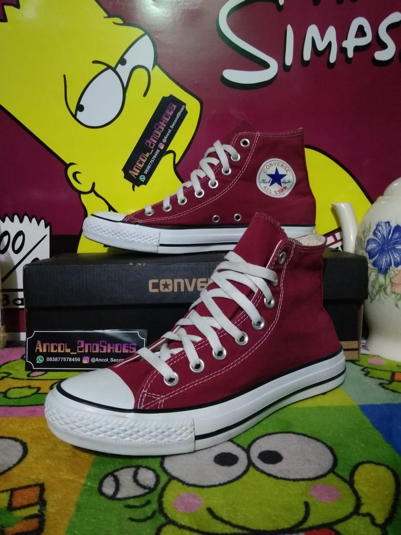 Converse merah maroon ori sales
