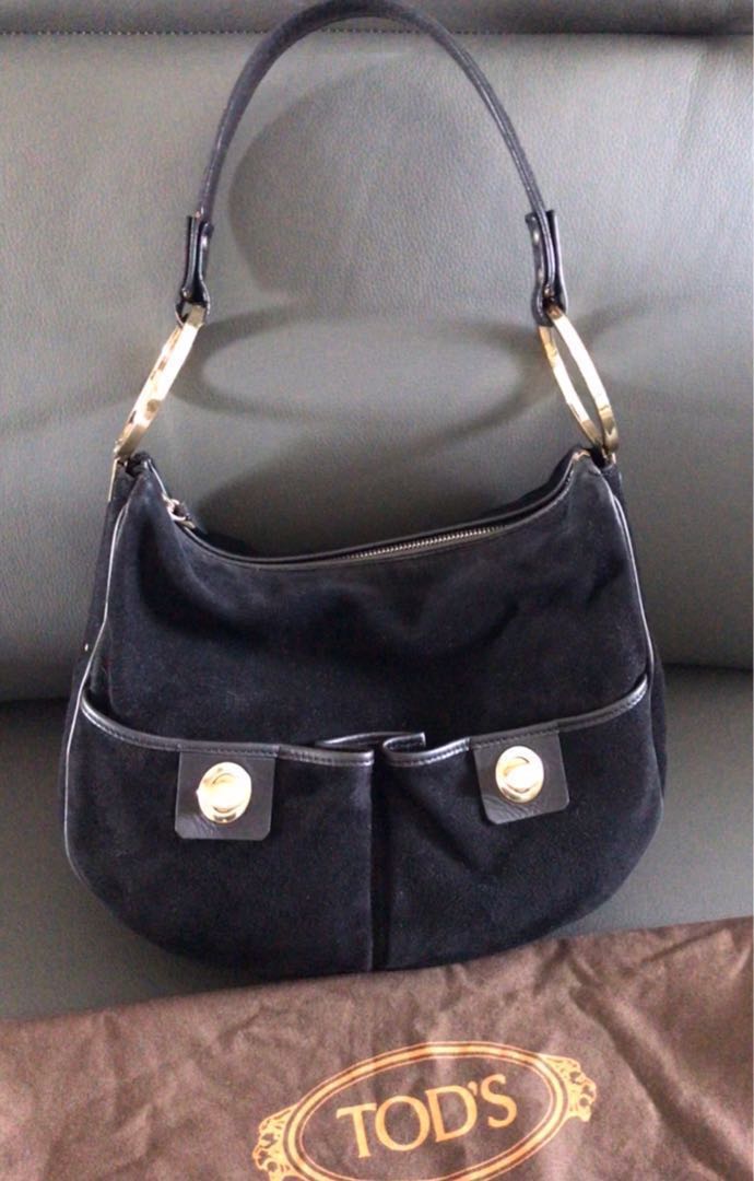 Tod S Suede Hobo Bag
