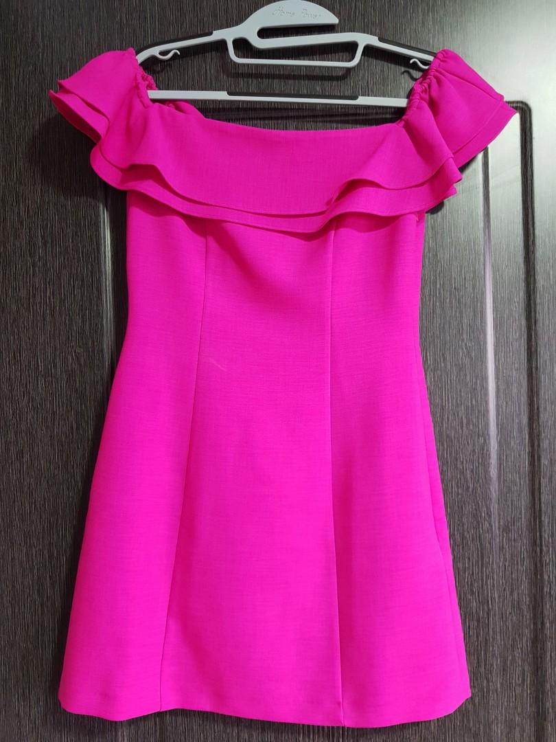 Topshop ruffle bardot mini dress on sale