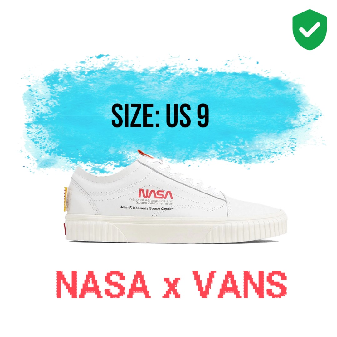 White nasa vans old hotsell skool