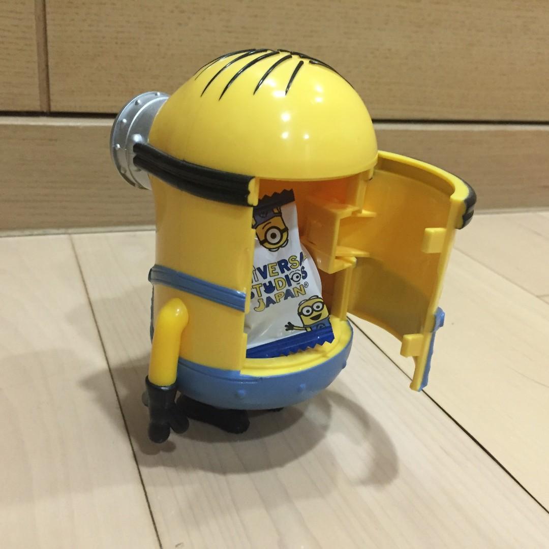 小小兵塑膠糖果罐 公仔 正版 大阪環球影城