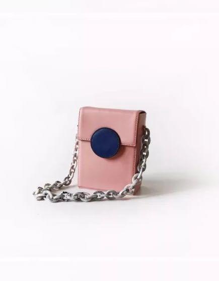 ABBOTT VINTAGE bag Pink x dark blue Women s Fashion Bags Wallets Cross body Bags on Carousell