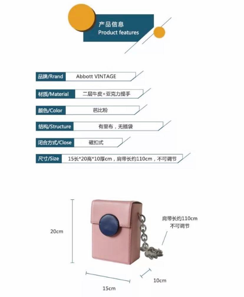 ABBOTT VINTAGE bag Pink x dark blue Women s Fashion Bags Wallets Cross body Bags on Carousell