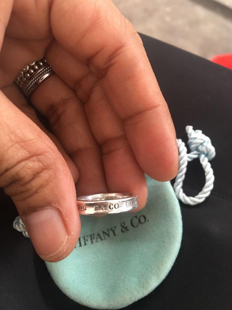 Tiffany 1837 narrow best sale ring in sterling silver