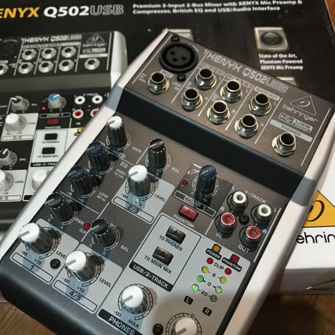 Behringer Xenyx Q502USB Mixer with USB, Audio, Portable Audio