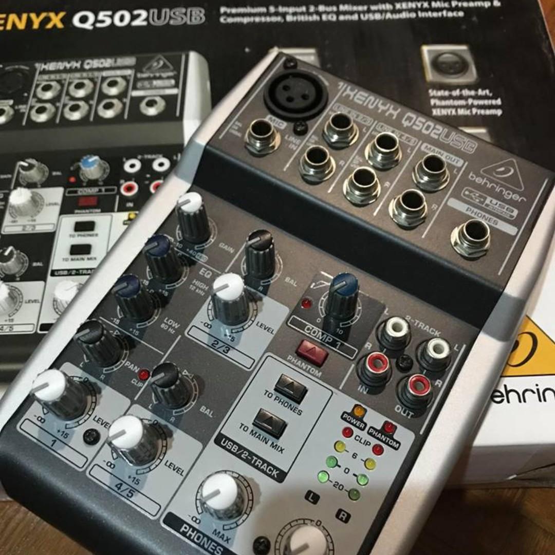 Behringer Xenyx Q502USB Mixer with USB, Audio, Portable Audio