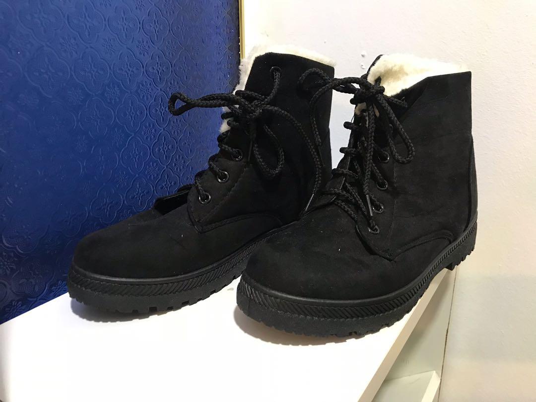 Black Boots Suitable For Winter Or Local Wear Women S Fashion