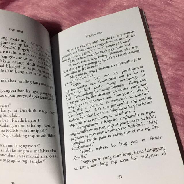 BOB ONG: Kapitan Sino (Category: Storybooks) located in Marikina City. Submitted by ohmyj888 (Listing ID 125899515, Image 3). Description: -pages are still good and not folded #lovebundles #garagesale11 #bookbazaar -Txt 09778415593 or visit profile page for more info -PM asap since items are fast moving, I'm not only offering here in Carousell but to other platforms as well. thanks!😃😘 VISIT my profile for all listings: carousell.com/ohmyj888.