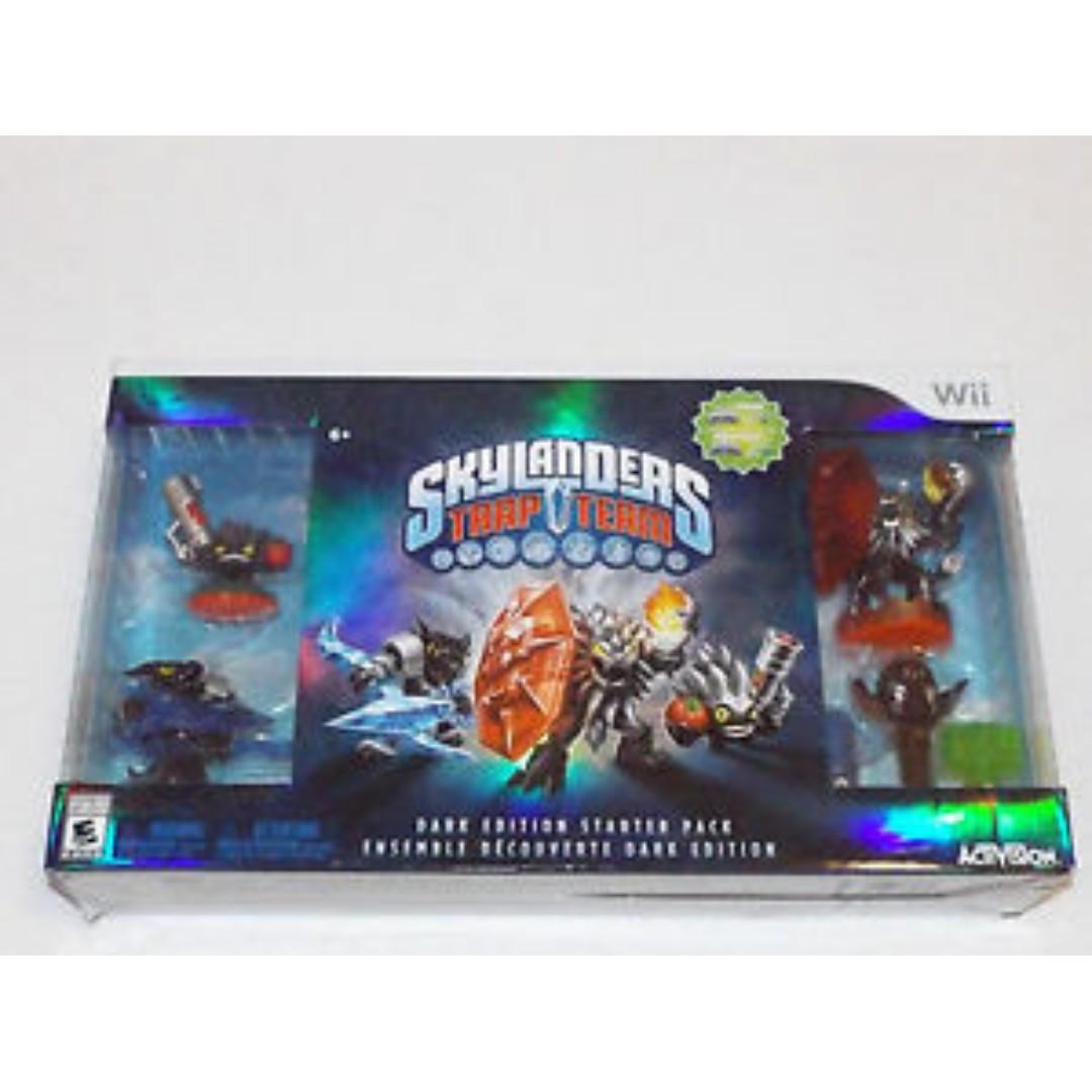 Brand New Authentic Wii Nintendo Dark Edition Skylanders Trap Team Starter Game Pack With Video Game Cd Gaming Console Toys Games Video Gaming Video Games On Carousell Skylanders superchargers starter pack dark edition (xbox. carousell