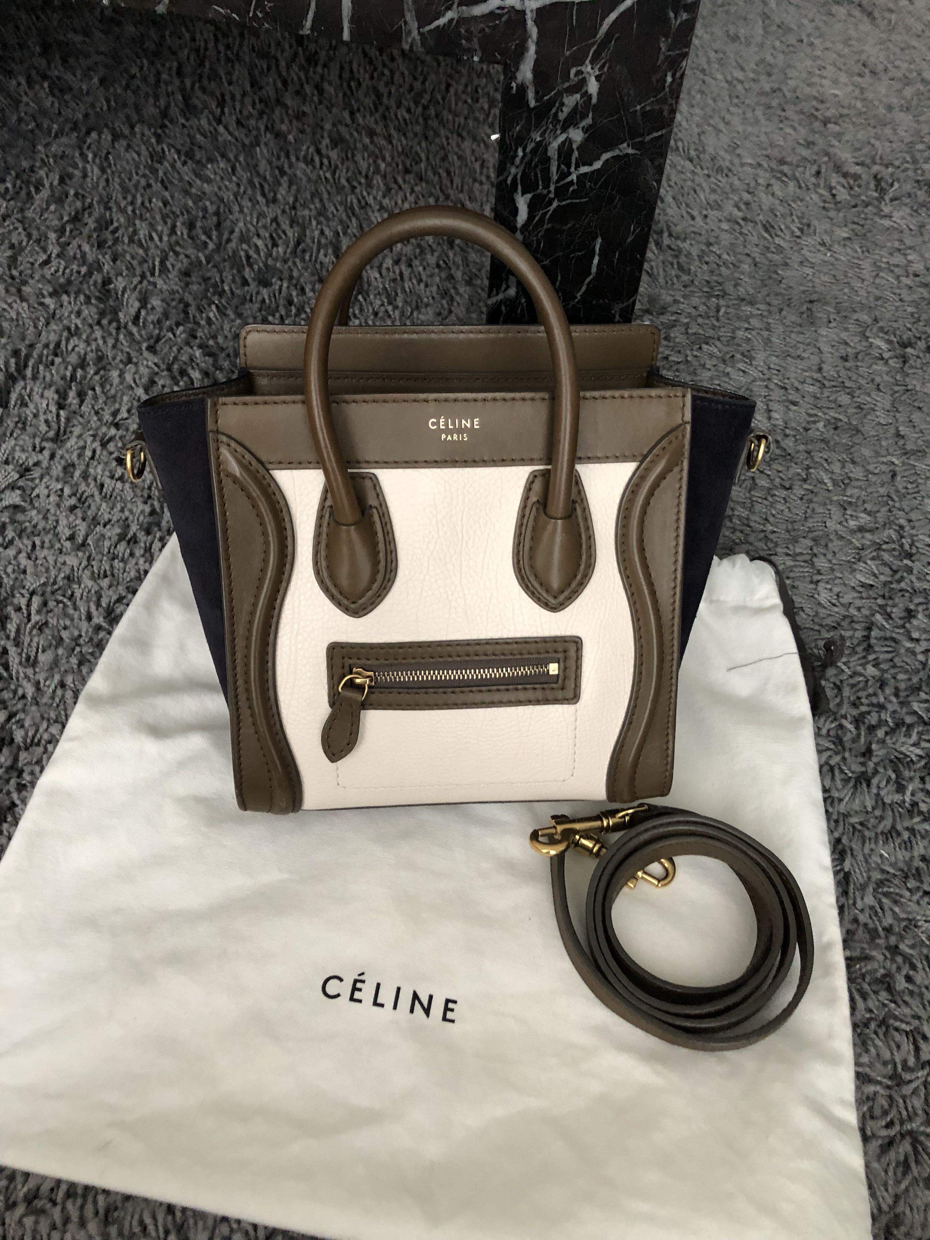 Celine nano hot sale luggage tricolor