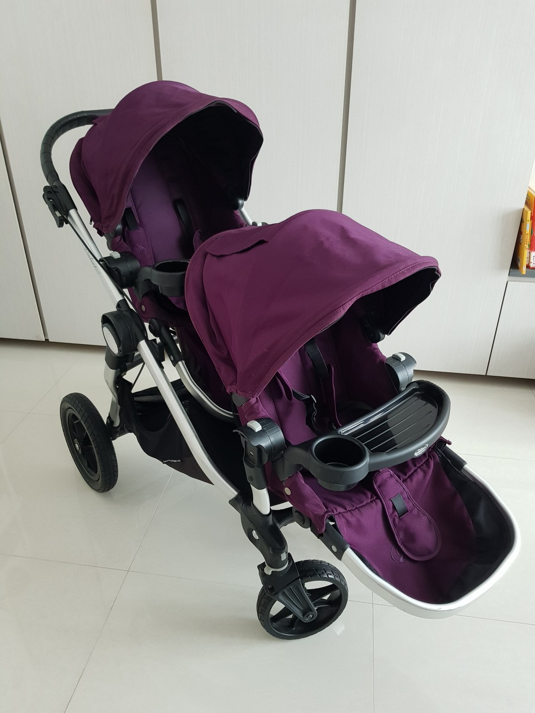 City select twin stroller dark purple Babies Kids Going Out Strollers on Carousell