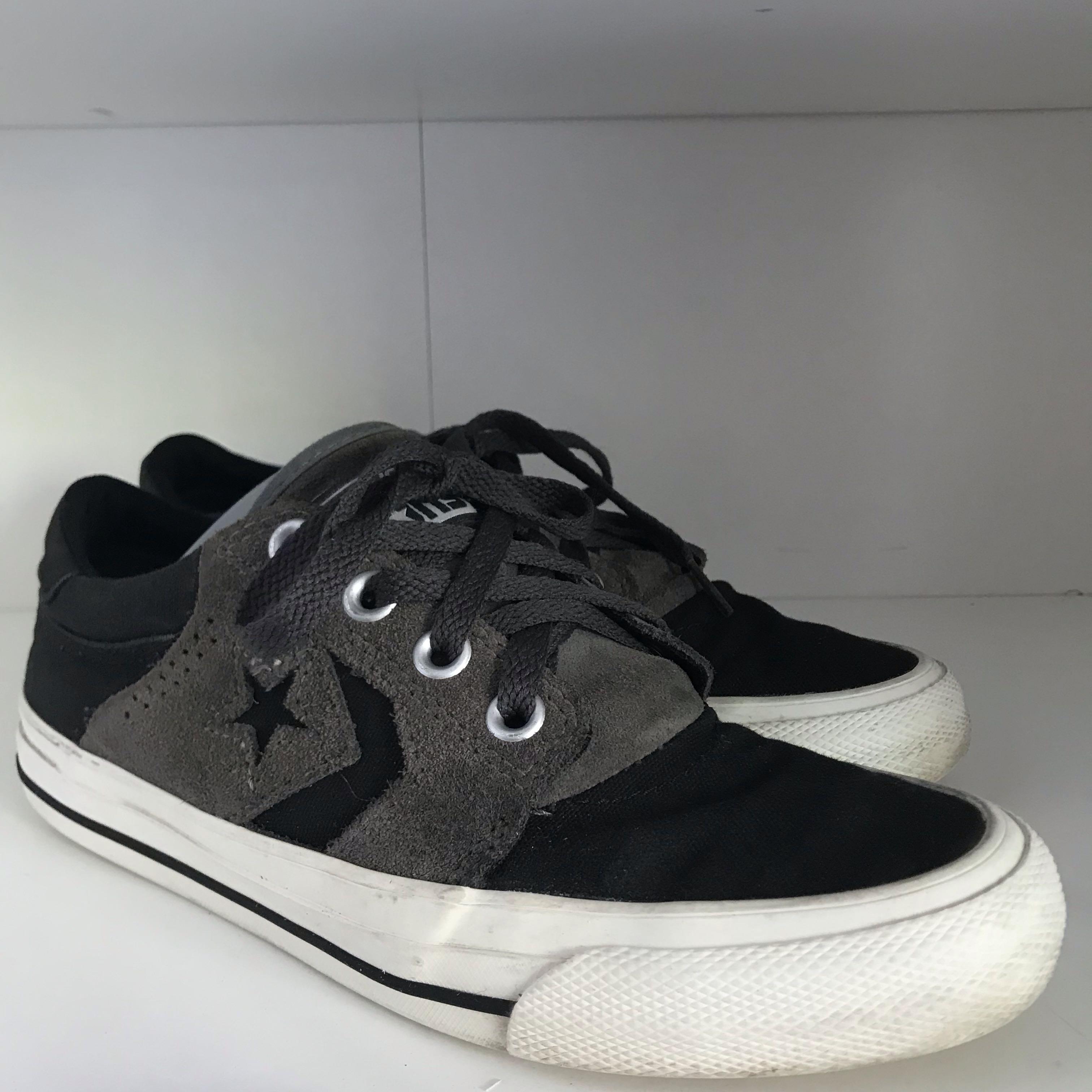 black grey converse