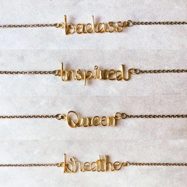 Custom word new arrivals jewelry