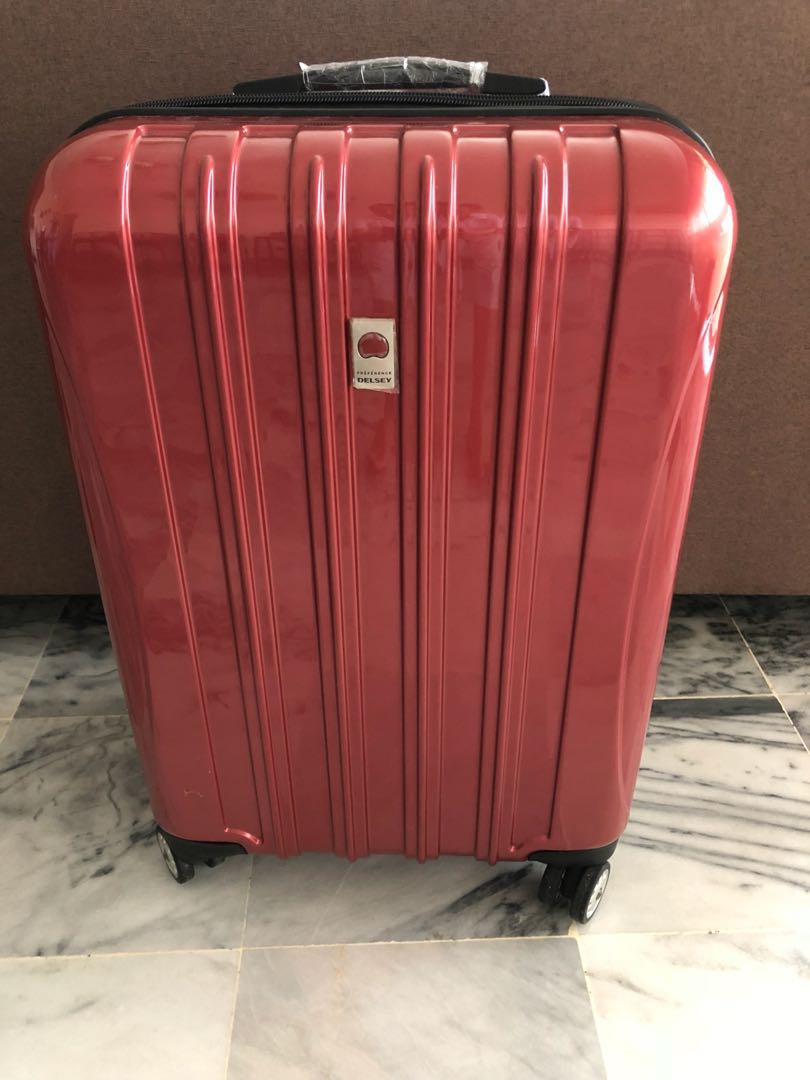 delsey red luggage