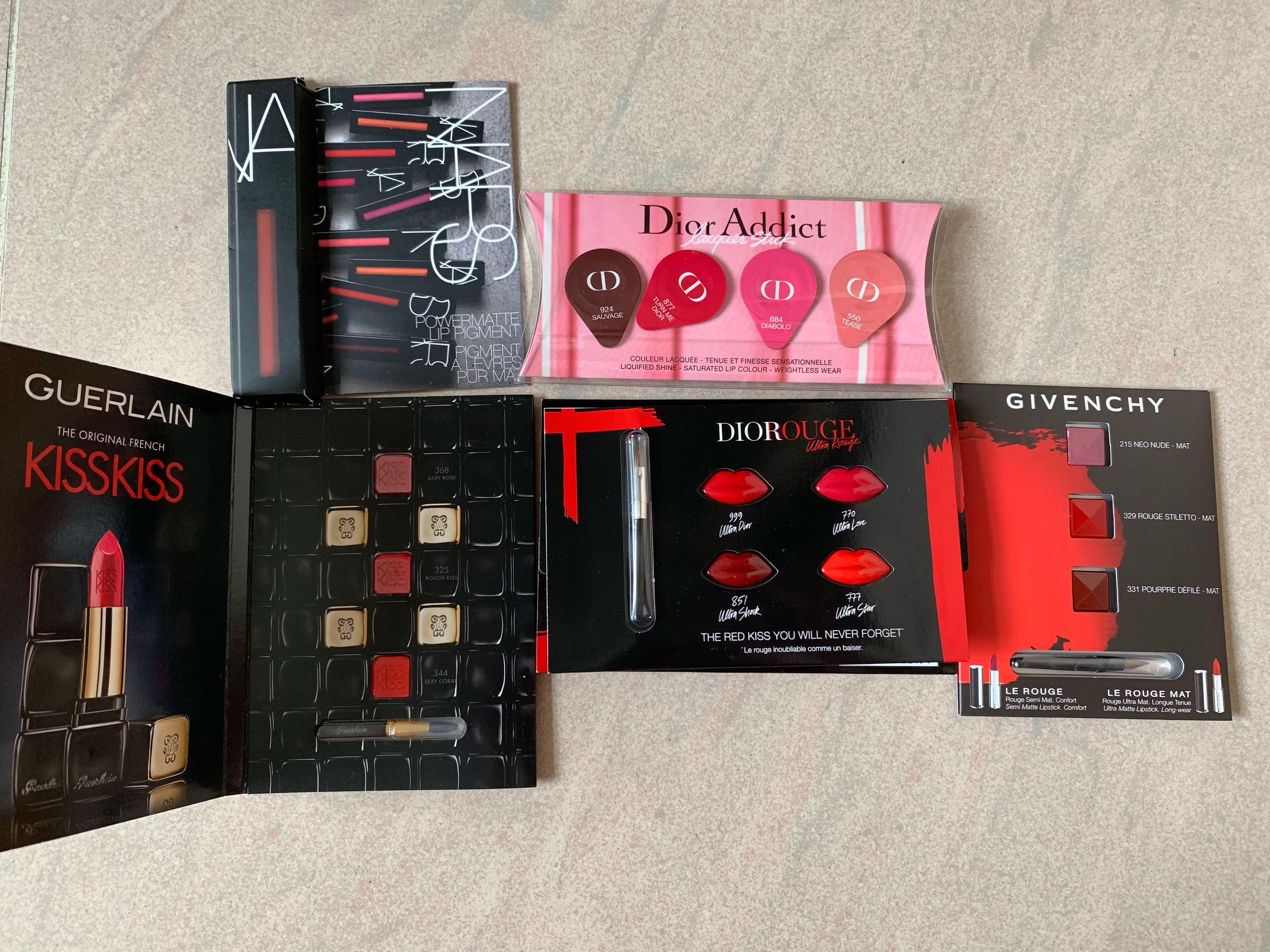 Dior Nars Givenchy Guerlain Lipstick 唇膏試用裝, 美容＆個人護理