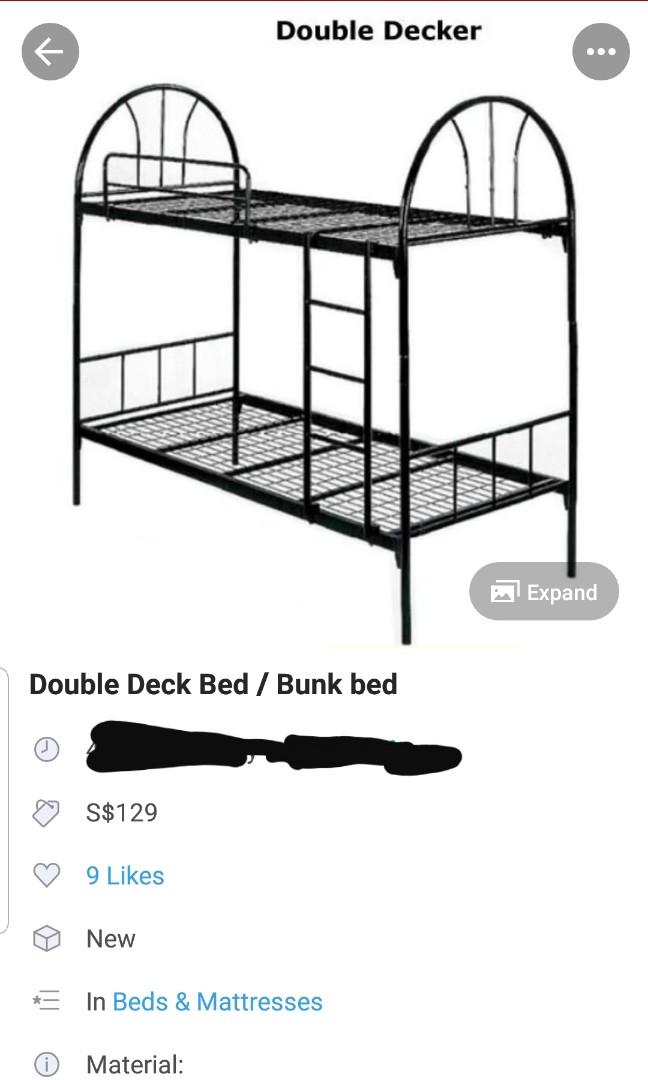 Double Decker Bed used, Furniture, Beds & Mattresses on Carousell