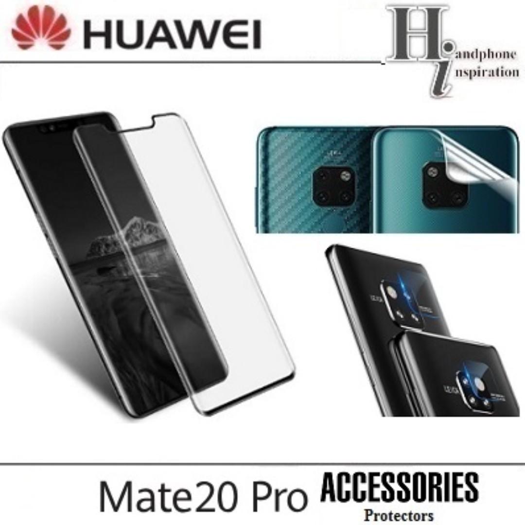 Huawei Mate 20 Pro Glass Protector Back Protector Mobile Phones Tablets Mobile Tablet Accessories Mobile Accessories On Carousell