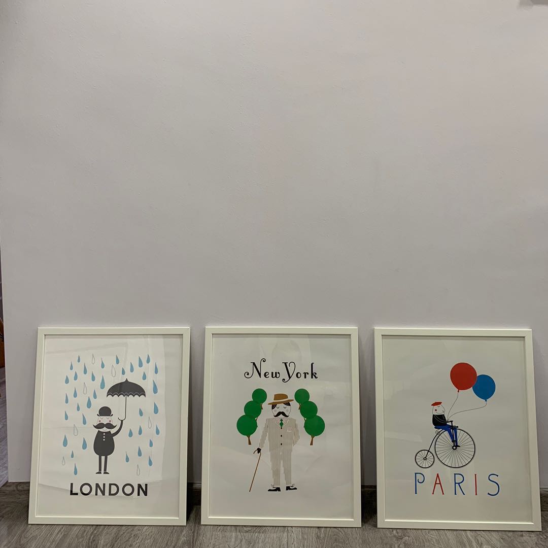 Ikea Wall Prints With Frames Design Craft Art Prints On Carousell