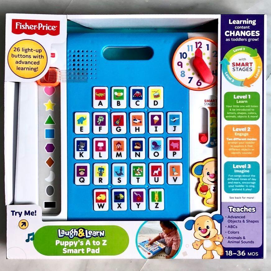 Fisher price laugh and learn puppy's clearance a to z smart pad