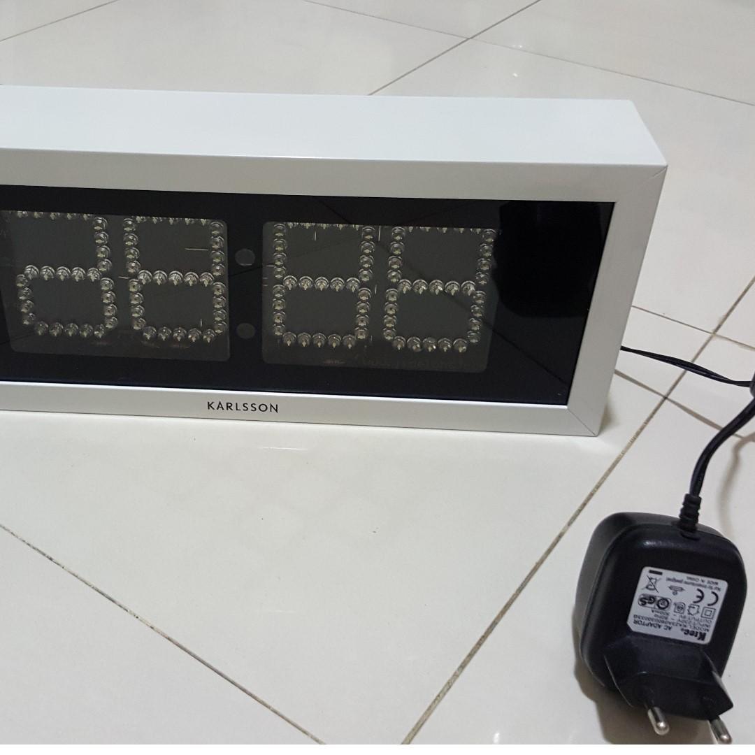 Karlsson Digital LED Clock, Furniture & Home Living, Home Decor, Clocks