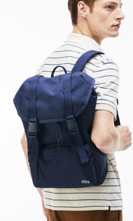 lacoste flap backpack