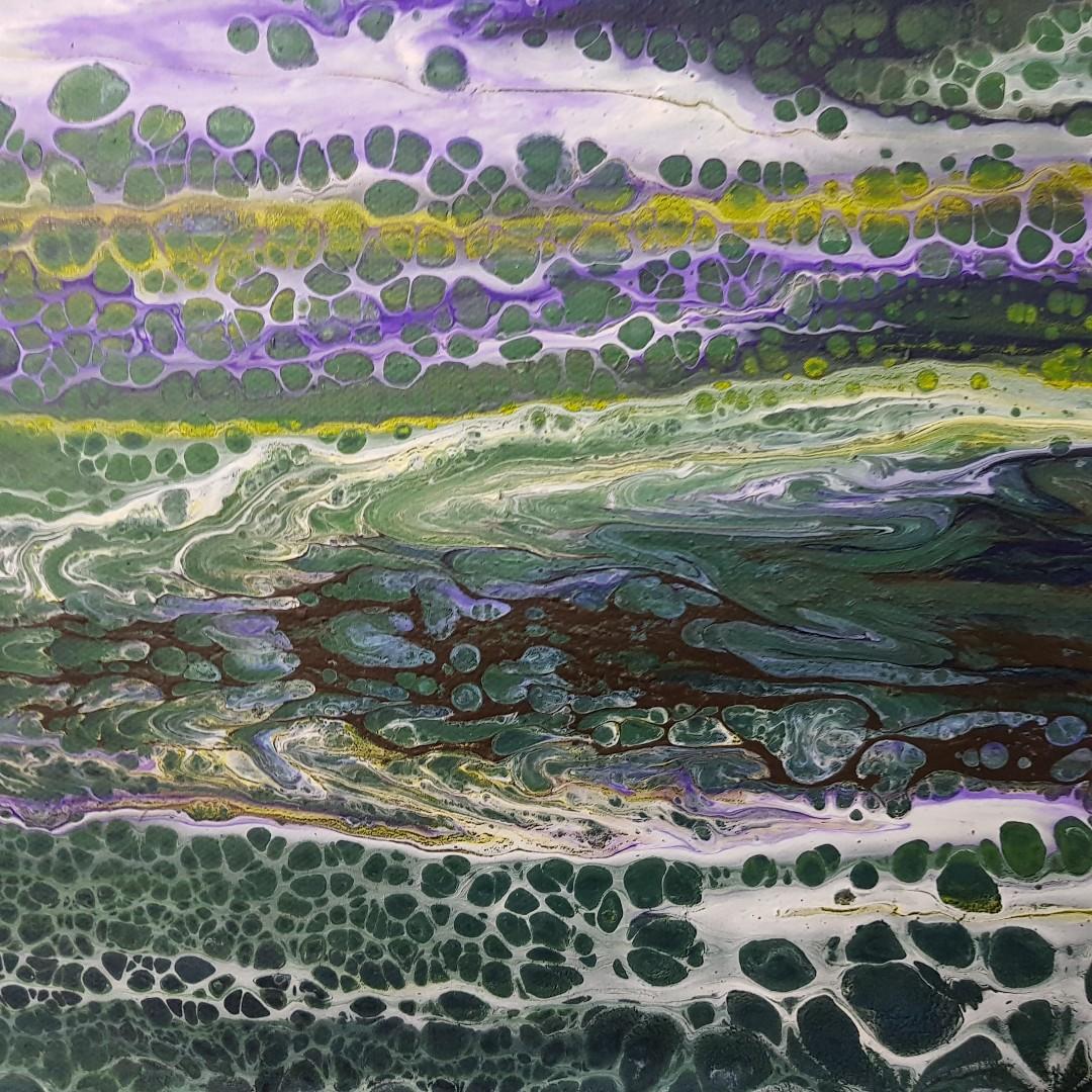 Lavendar Mist (Category: Art & Prints) located in Singapore. Submitted by artzdelight_cath (Listing ID 138091237, Image 4). Description: 18 inch x 14 inch . Acrylic on stretched Canvas. An Abstract expressionism. Inspired by Jackson Pollock works. An original work by ArtzDelight..