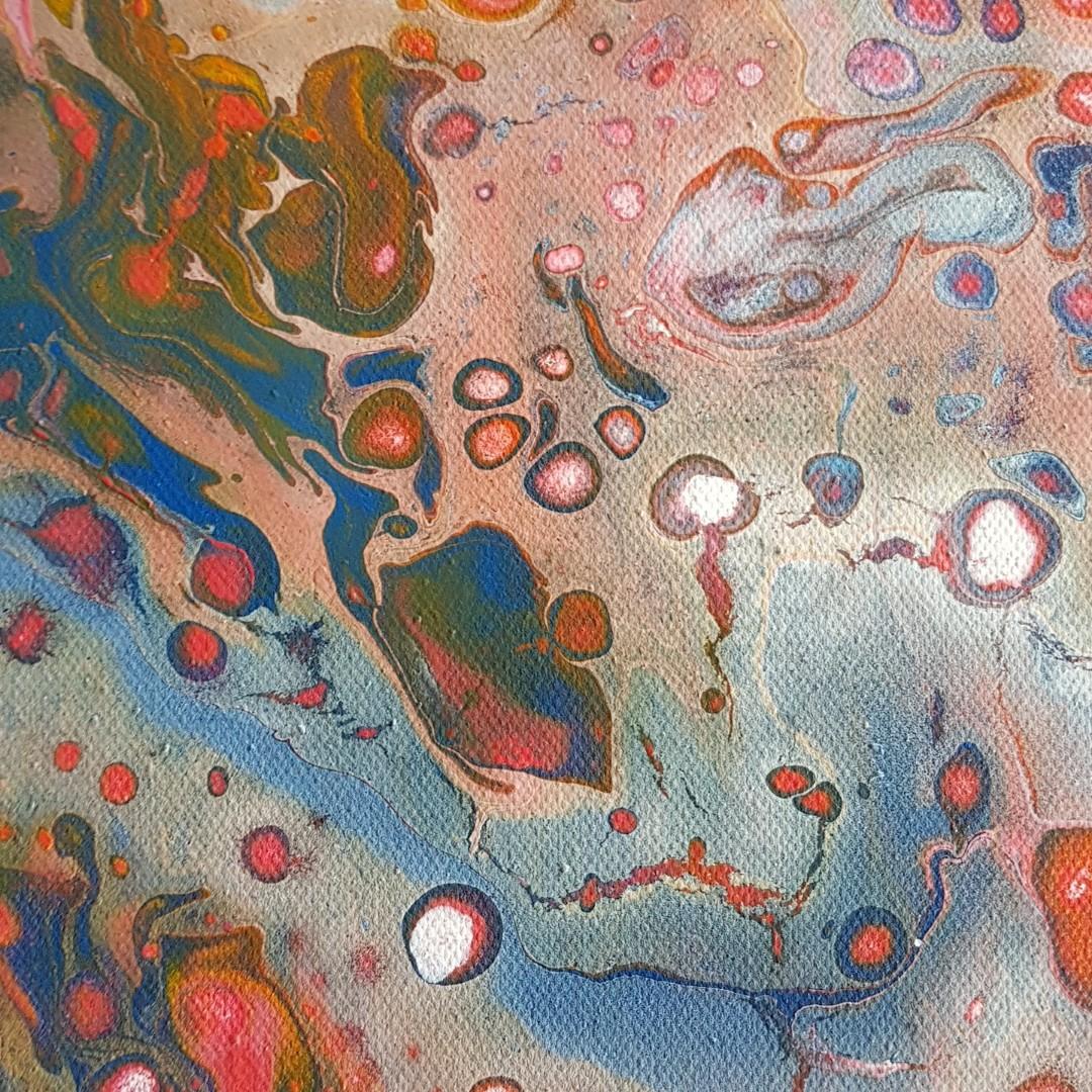 Lavendar Mist (Category: Art & Prints) located in Singapore. Submitted by artzdelight_cath (Listing ID 138091237, Image 5). Description: 18 inch x 14 inch . Acrylic on stretched Canvas. An Abstract expressionism. Inspired by Jackson Pollock works. An original work by ArtzDelight..
