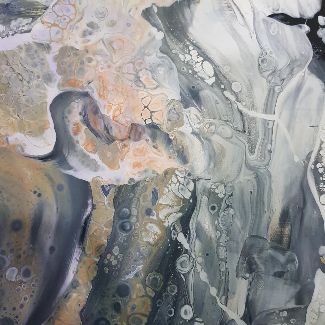 Lavendar Mist (Category: Art & Prints) located in Singapore. Submitted by artzdelight_cath (Listing ID 138091237, Image 8). Description: 18 inch x 14 inch . Acrylic on stretched Canvas. An Abstract expressionism. Inspired by Jackson Pollock works. An original work by ArtzDelight..