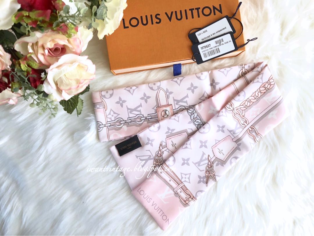 Louis Vuitton Silk Bandeau Monogram Confidential in Light Pink - SOLD
