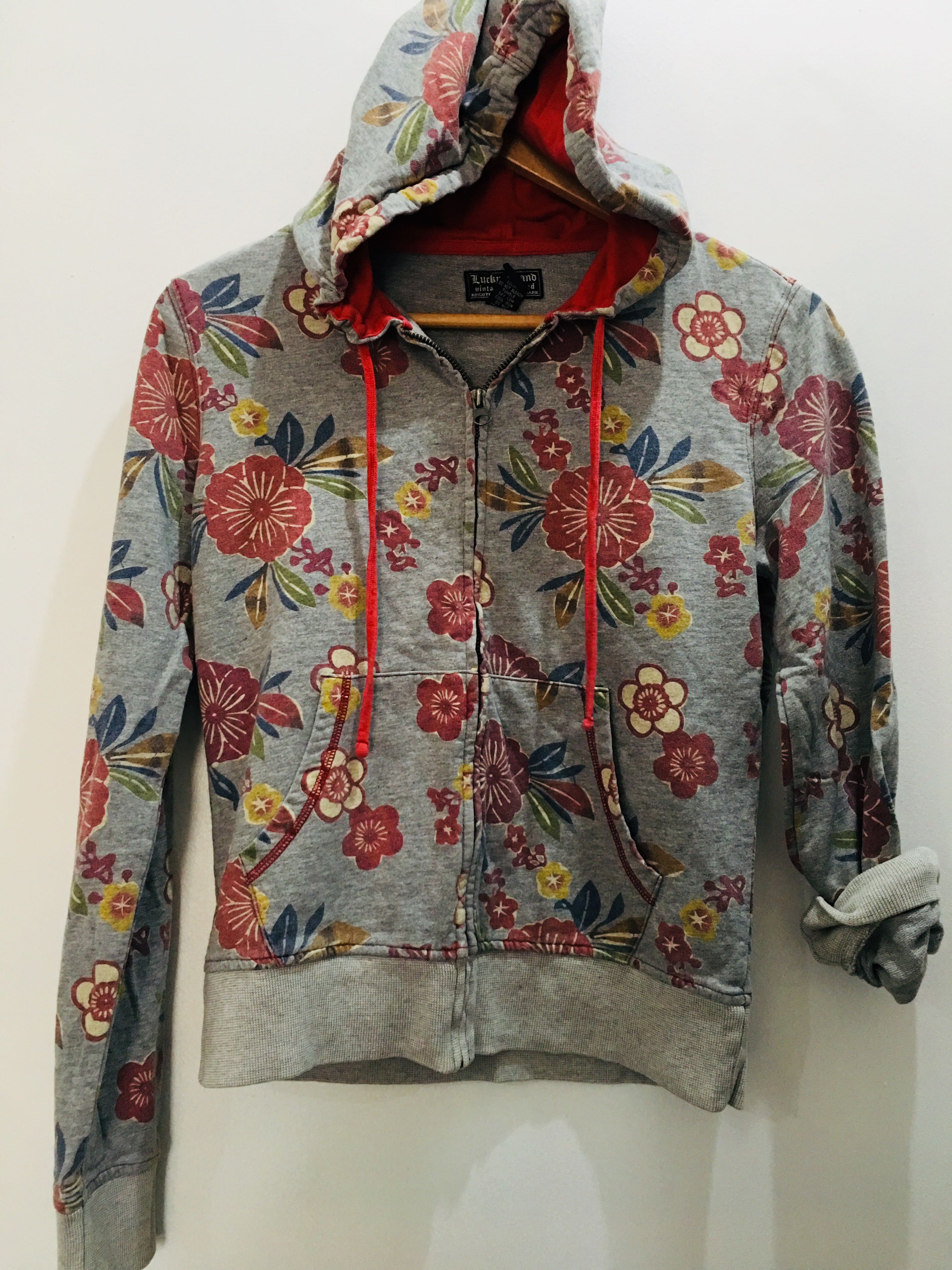 Lucky Brand Floral Hoodie Jacket, Women's Fashion, Coats, Jackets