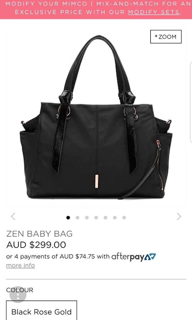 Mimco zen baby bag 2025