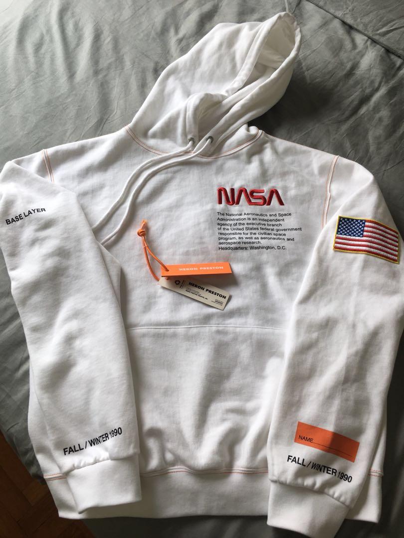 Heron preston shop white nasa hoodie