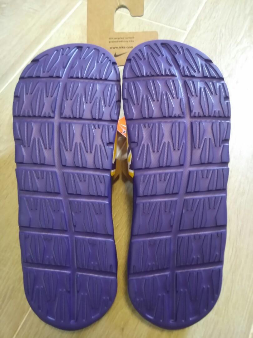 nike benassi solarsoft lakers