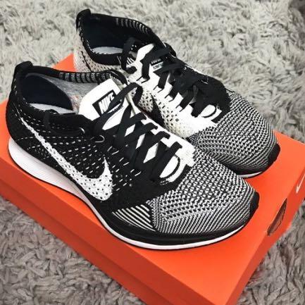 nike flyknit racer orca white tongue