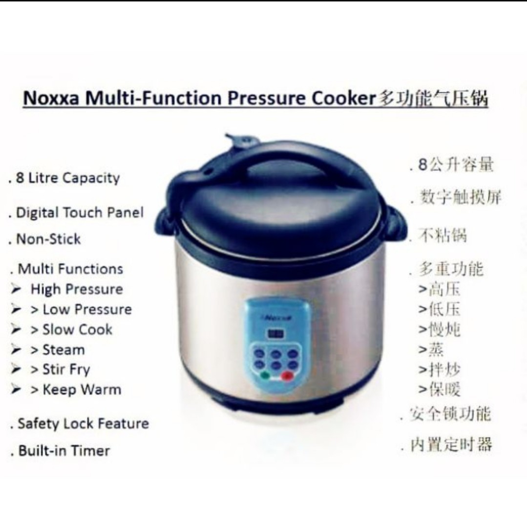 Noxxa pressure top cooker specification