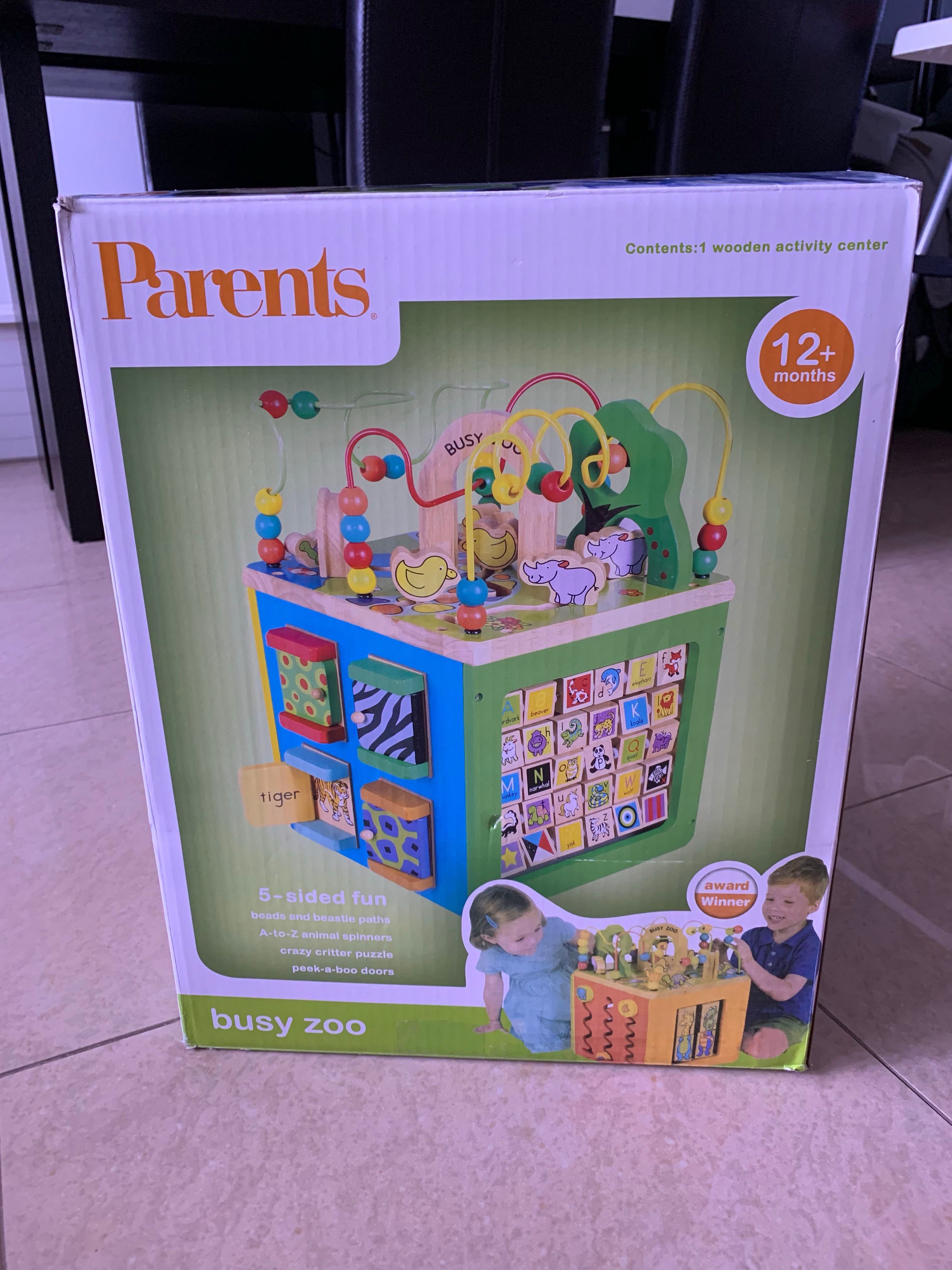 busy zoo activity cube