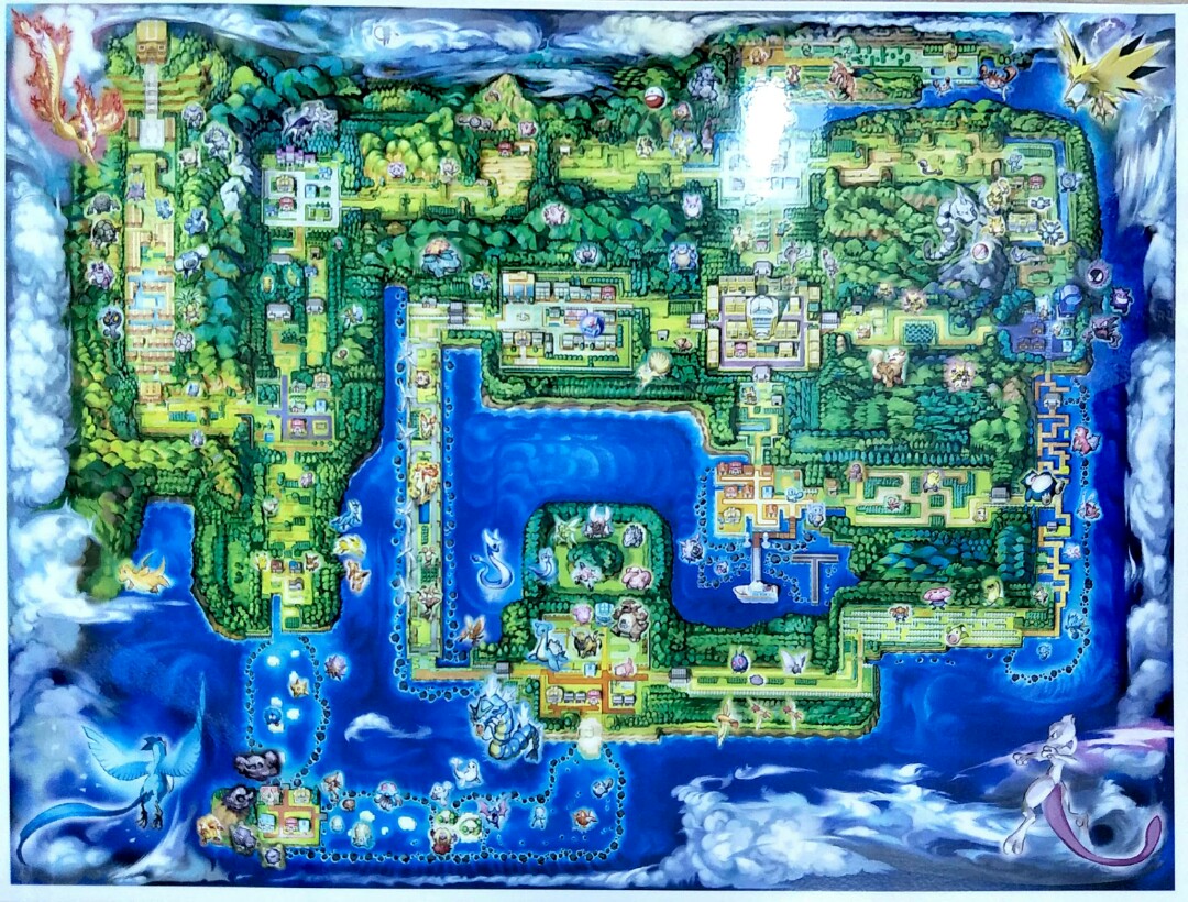 Pokemon Let S Go Kanto Region Map Video Gaming Video Games Nintendo On Carousell
