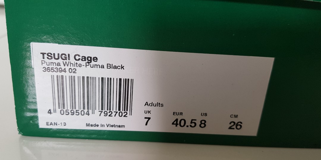 puma tsugi cage white