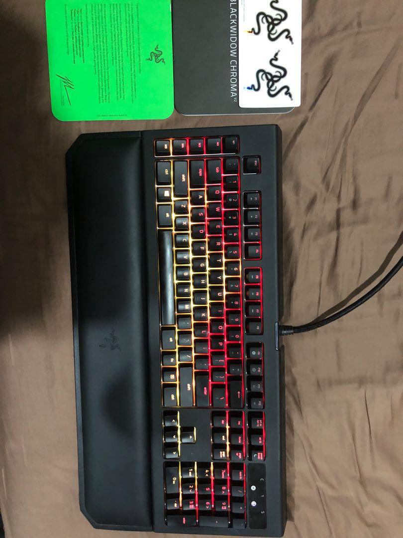 Razer Blackwidow Chroma V2 Green Switch Sound Razer Blackwidow Chroma v2 (Green switch), Computers & Tech, Parts